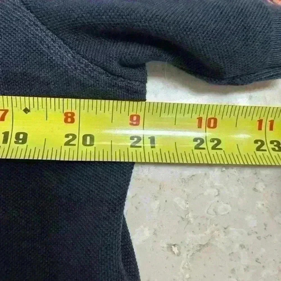 US Polo ASSN Navy Blue/ Orange Short Sleeve Polo Shirt Pony Cotton‎ Casual - Picture 7 of 8